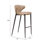 Zuo Lino Barstool (Set of 2) Taupe
