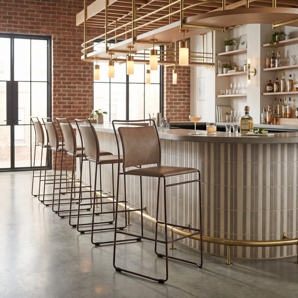 Zuo Verbena Barstool (Set of 2) Brown