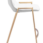 Zuo Desi Counter Stool (Set of 2) White & Gold