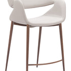 Zuo Limay Counter Stool Beige & Walnut