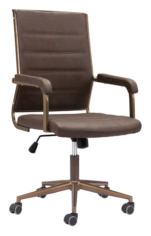 Zuo Auction Office Chair Espresso