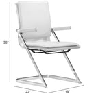 Zuo Lider Plus Conference Chair (Set of 2) White