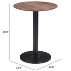Zuo Alto Bistro Table Brown & Black
