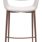 Zuo Limay Barstool Beige & Walnut