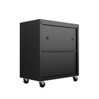 Manhattan Comfort Fortress Modern 30" Rolling Garage Cabinet in Charcoal Gray (3-Drawer)