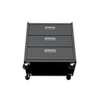Manhattan Comfort Fortress Modern 30" Rolling Garage Cabinet in Charcoal Gray (3-Drawer)
