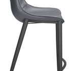 Zuo Magnus Counter Stool (Set of 2) Dark Gray & Black