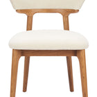 Zuo Cedar Dining Chair (Set of 2) White & Walnut
