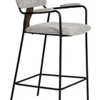 Zuo Couva Counter Stool (Set of 2) Gray Tweed