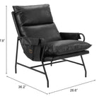 Zuo Halaus Accent Chair Black