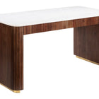 Zuo Obeah Desk White & Walnut