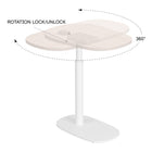 Zuo Buddy Adjustable Rotating Side Table Natural & White