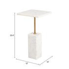 Zuo Naht Side Table White