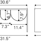 Zuo Aveiro Coffee Table Copper & Black