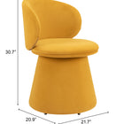 Zuo Oblic Swivel Dining Chair Orange