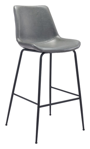 Zuo Byron Barstool Gray