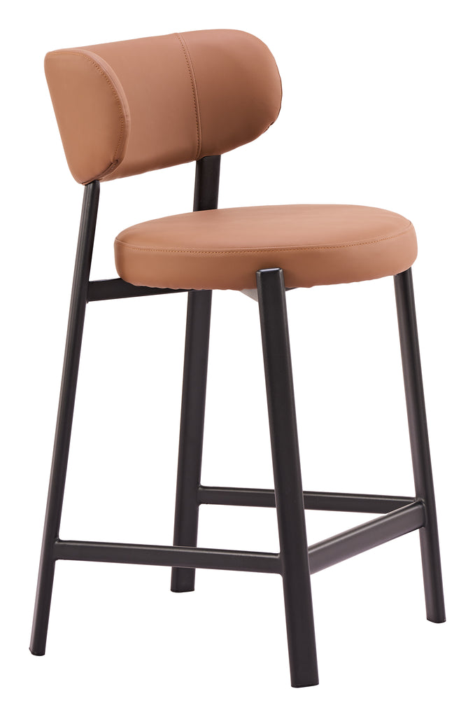Zuo Prairie Counter Stool (Set of 2) Brown