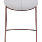 Zuo Magnus Barstool (Set of 2) White & Walnut