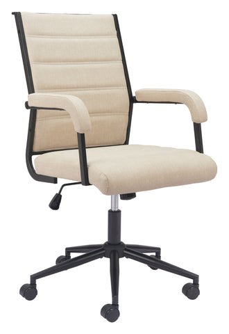 Zuo Auction Office Chair Beige