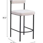 Zuo Livorno Counter Stool (Set of 2) Ivory