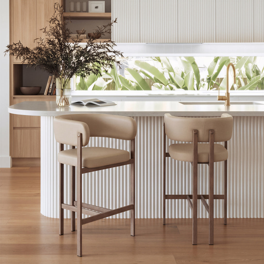Zuo Ruge Counter Stool (Set of 2) Beige