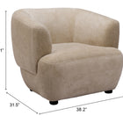 Zuo Bekker Accent Chair Golden Beige