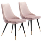Zuo Piccolo Dining Chair (Set of 2) Pink