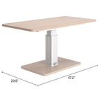 Zuo Brule Adjustable Dining Table Natural