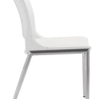 Zuo Ace Dining Chair (Set of 2) White & Silver