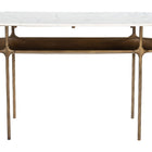 Zuo Bild Console Table White & Brass