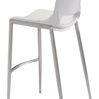 Zuo Ace Barstool (Set of 2) White & Silver