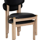 Zuo Rilou Dining Chair (Set of 2) Black & Natural