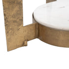 Zuo Orion Accent Table White & Brass