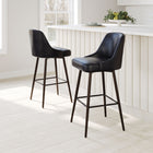 Zuo Keppel Swivel Barstool Black & Bronze
