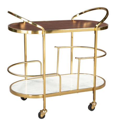 Zuo Antalya Bar Cart Multicolor