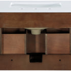 Meridian Furniture Leonardo 24" White Engineered Stone And Solid Wood Wall Mounted Bathroom Vanity