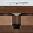 Meridian Furniture Leonardo 30" White Engineered Stone And Solid Wood Wall Mounted Bathroom Vanity