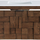 Meridian Furniture Leonardo 30" White Engineered Stone And Solid Wood Wall Mounted Bathroom Vanity