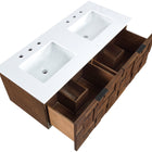 Meridian Furniture Leonardo 48" White Engineered Stone And Solid Wood Wall Mounted Bathroom Vanity (Copy)