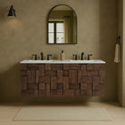 Meridian Furniture Leonardo 48" White Engineered Stone And Solid Wood Wall Mounted Bathroom Vanity (Copy)