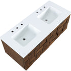 Meridian Furniture Leonardo 48" White Engineered Stone And Solid Wood Wall Mounted Bathroom Vanity (Copy)