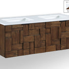 Meridian Furniture Leonardo 48" White Engineered Stone And Solid Wood Wall Mounted Bathroom Vanity-Modern Room Deco
