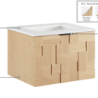 Meridian Furniture Leonardo 24" White Engineered Stone And Solid Wood Wall Mounted Bathroom Vanity