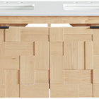 Meridian Furniture Leonardo 36" White Engineered Stone And Solid Wood Wall Mounted Bathroom Vanity