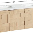 Meridian Furniture Leonardo 48" White Engineered Stone And Solid Wood Wall Mounted Bathroom Vanity (Copy)