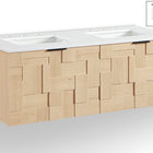 Meridian Furniture Leonardo 48" White Engineered Stone And Solid Wood Wall Mounted Bathroom Vanity (Copy)