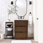 Meridian Furniture Willard 24" White Engineered Stone And Solid Wood Bathroom Vanity