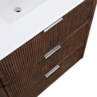 Meridian Furniture Willard 30" White Engineered Stone And Solid Wood Bathroom Vanity