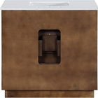 Meridian Furniture Willard 36" White Engineered Stone And Solid Wood Bathroom Vanity