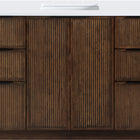 Meridian Furniture Willard 48" White Engineered Stone And Solid Wood Bathroom Vanity